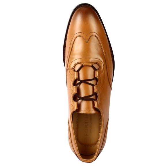 LIBERTYZENO Men\'s Tan Lace-Up Shoes